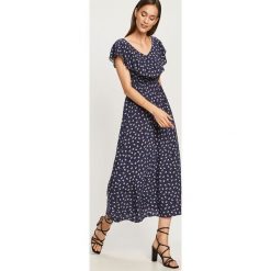 Answear - Sukienka Answear Lab. Niebieskie sukienki damskie ANSWEAR, na co dzień, s, bez wzorów, z wiskozy, casualowe, bez kołnierzyka, z krótkim rękawem, krótkie, mini, rozkloszowane. W wyprzedaży za 99,90 zł.
