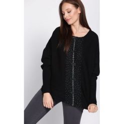 Czarny Sweter Vagary. Czarne swetry klasyczne damskie Born2be, l, z dekoltem w łódkę. Za 89,99 zł.