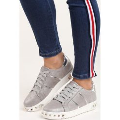 Szare Buty Sportowe Capricorn. Szare buty sportowe damskie Born2be, bez wzorów, ze skóry, sportowe. Za 59,99 zł.