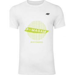 Koszulka męska #4FPOMAGA. Koszulki męskie m, bez wzorów, z bawełny, bez kołnierzyka, bez rękawów. Za 49,99 zł.