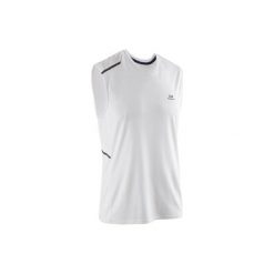 Koszulka do biegania bez rękawów RUN DRY+ męska. Czarne koszulki sportowe męskie marki KALENJI, xl, z elastanu, bez rękawów, do biegania. Za 29,99 zł.