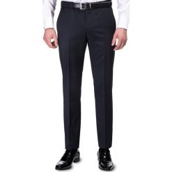 Spodnie LEONARDO GDGS900015. Niebieskie spodnie męskie Giacomo Conti, m, bez wzorów, z wełny, eleganckie. Za 599,00 zł.