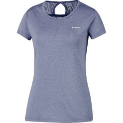 Koszulka funkcyjna "Peak to Point" w kolorze granatowym. Niebieskie koszulki damskie Columbia, xl, z materiału, z okrągłym kołnierzem. W wyprzedaży za 85,95 zł.