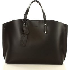 MARCO MAZZINI Skórzana torebka shopper aktówka czarna. Czarne aktówki damskie marki MAZZINI, w paski, ze skóry, zdobione. Za 299,00 zł.