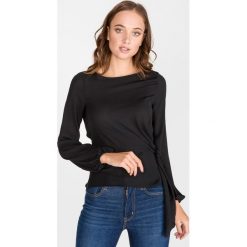 Trussardi Jeans Top Czarny. Czarne bluzki damskie Trussardi Jeans, bez wzorów, z poliesteru, bez kołnierzyka. Za 671,95 zł.