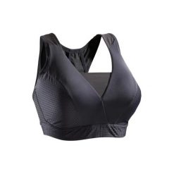 Stanik fitness kardio 900 duże rozmiary czarny. Czarne buty sportowe damskie DOMYOS, xl, bez wzorów, z elastanu, na fitness i siłownię. Za 79,99 zł.