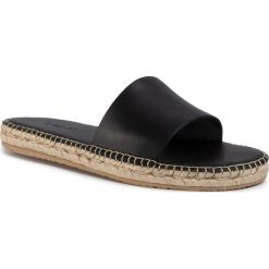 Espadryle QUAZI - QZ-70-04-000713 101. Czarne espadryle męskie QUAZI, bez wzorów, ze skóry. W wyprzedaży za 169,00 zł.