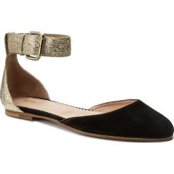Półbuty RED VALENTINO - PQ2S0A46 Nero/Platino N95. Żółte półbuty damskie Red Valentino, na co dzień, bez wzorów, ze skóry, bez obcasa, na obcasie, bez zapięcia. W wyprzedaży za 659,00 zł.