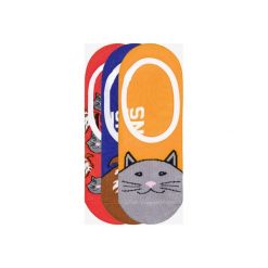 Vans 3-pack Skarpetki Niebieski Czerwony Żółty. Czerwone skarpetki damskie Vans, bez wzorów, z elastanu. Za 68,95 zł.