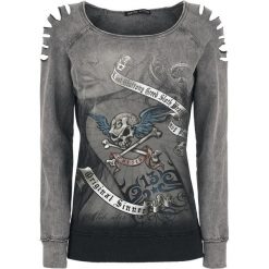 Alchemy England Gills Cursed Bluza damska szary. Szare bluzy z nadrukiem damskie marki Alchemy England, m. Za 164,90 zł.