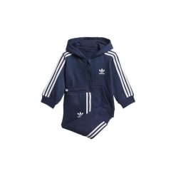 Zestawy dresowe adidas Dres z bluzą z kapturem i suwakiem na całej długości Trefoil. Niebieskie bluzy chłopięce marki Adidas, z dresówki, z kapturem. Za 229,00 zł.