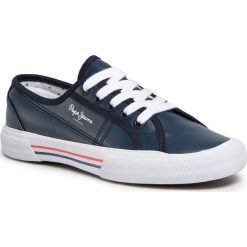 Tenisówki PEPE JEANS - Aberlady Vega PLS30953 Navy 595. Niebieskie półbuty damskie Pepe Jeans, bez wzorów, z jeansu, bez zapięcia. W wyprzedaży za 169,00 zł.