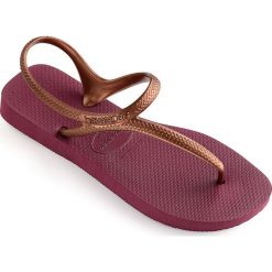 Havaianas - Sandały. Brązowe klapki damskie Havaianas, bez wzorów, z materiału, bez obcasa, na obcasie. W wyprzedaży za 59,90 zł.