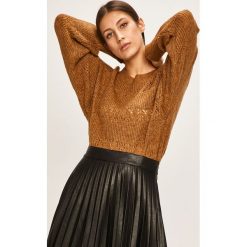 Answear - Sweter. Żółte swetry damskie ANSWEAR, s, bez wzorów, z wełny, bez rękawów, bez kaptura. W wyprzedaży za 59,90 zł.
