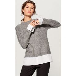 Sweter z mankietami - Szary. Szare swetry klasyczne damskie marki Mohito, l. Za 119,99 zł.