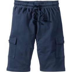 Spodenki i szorty męskie: Bermudy dresowe Slim Fit bonprix ciemnoniebieski