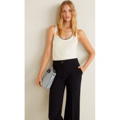 Mango - Top Cameron. Szare topy damskie Mango, l, z dzianiny, z okrągłym kołnierzem. Za 89,90 zł.
