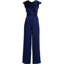 Kombinezony damskie: Missguided Tall CONTRACT FRILL PLUNGE WIDE LEG Kombinezon navy