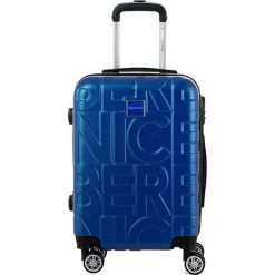 Walizka w kolorze niebieskim - 44 l. Niebieskie walizki Murano, Berenice, bez wzorów, z materiału. W wyprzedaży za 189,95 zł.