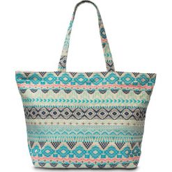Torebka bonprix turkusowo-kolorowy. Niebieskie torby damskie plażowe marki bonprix, w kolorowe wzory. Za 59,99 zł.