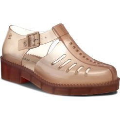 Półbuty MELISSA - Aranha 79 16 Ad 31902 Clear Beige 06123. Brązowe creepersy damskie Melissa, z materiału, na płaskiej podeszwie. W wyprzedaży za 189,00 zł.