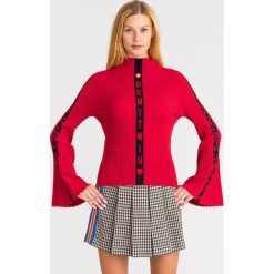 SWETER MY TWIN TWINSET. Czerwone swetry damskie Twinset, s, z aplikacjami, z materiału, bez rękawów, bez kaptura. Za 589,00 zł.