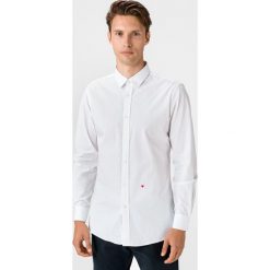 Moschino Koszula Biały. Białe koszule męskie MOSCHINO, w paski, z bawełny, bez kołnierzyka, z długim rękawem. Za 850,95 zł.