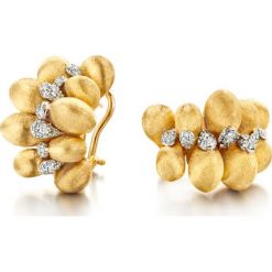 Kolczyki damskie: Piękne Złote Kolczyki – złoto żółte 750, Brylant 0,49ct
