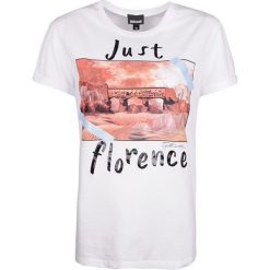 Just Cavalli T-shirt. Bluzki damskie z bawełny, z okrągłym kołnierzem. Za 299,00 zł.