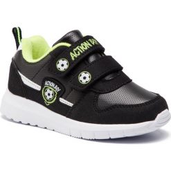 Sneakersy ACTION BOY - CP66-18137 Czarny. Czarne trampki chłopięce Action Boy, bez wzorów, ze skóry ekologicznej, na rzepy. Za 79,99 zł.
