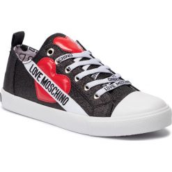 Trampki LOVE MOSCHINO - JA15013G18IL0000 Nero. Czarne półbuty damskie Love Moschino, bez wzorów, z gumy, bez zapięcia. W wyprzedaży za 549,00 zł.