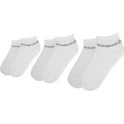 Zestaw 3 par niskich skarpet unisex Reebok - Act Core Ankle Sock 3p DU2922 White/White/White. Białe skarpetki damskie Reebok, bez wzorów, z elastanu. Za 24,95 zł.