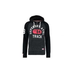 Bluzy Superdry Trackster Baseball Hood. Czarne bluzy męskie Superdry, m, bez wzorów, bez kołnierzyka, bez rękawów, bez kaptura. Za 309,59 zł.