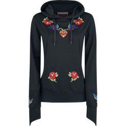 Bluzy damskie: Jawbreaker Love Tattoo Hoodie Bluza z kapturem damska czarny