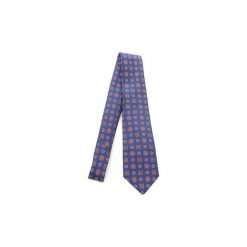 Krawaty i akcesoria Kiton 6F19. Niebieskie krawaty męskie Kiton, bez wzorów. Za 532,22 zł.