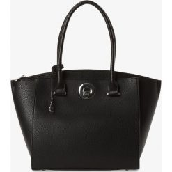 L.Credi - Damska torba shopper – Delora, czarny. Czarne torby damskie na zakupy L.Credi, bez wzorów, bez dodatków. Za 349,95 zł.