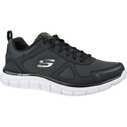Skechers Track-Bucolo 52630-BKW buty sportowe, buty treningowe męskie czarne 47,5. Czarne buty sportowe męskie Skechers, ze skóry, bez zapięcia, na fitness i siłownię. W wyprzedaży za 199,99 zł.