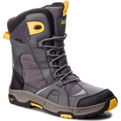 Śniegowce JACK WOLFSKIN - Boys Snow Ride Texapore 4012042 Burly Yellow Xt D. Szare śniegowce chłopięce marki Jack Wolfskin, bez zapięcia. W wyprzedaży za 269,00 zł.