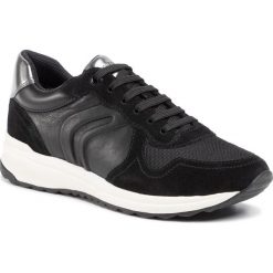 Sneakersy GEOX - D Airell C D022SC 08522 C9999 Black. Czarne sneakersy damskie Geox, z zamszu. W wyprzedaży za 299,00 zł.