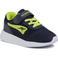 Sneakersy KANGAROOS - K-Mile Ev 18588 000 4054 Dk Navy/Lime. Niebieskie trampki chłopięce KangaROOS, bez wzorów, ze skóry ekologicznej, na rzepy. W wyprzedaży za 119,00 zł.