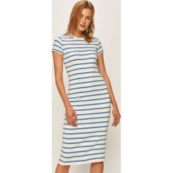 Polo Ralph Lauren - Sukienka. Białe sukienki damskie Polo Ralph Lauren, na co dzień, s, bez wzorów, z elastanu, casualowe, z okrągłym kołnierzem, z krótkim rękawem, krótkie, midi, proste. Za 749,90 zł.