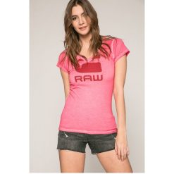 G-Star Raw - Top. Czerwone topy damskie marki G-Star RAW, l, z bawełny. Za 169,90 zł.