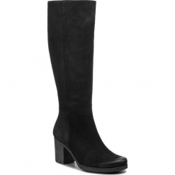 Kozaki LORETTA VITALE - 26115 Black N. Czarne kozaki damskie Loretta Vitale, ze skóry, bez obcasa, na obcasie, bez zapięcia. W wyprzedaży za 339,00 zł.