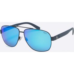 Polo Ralph Lauren - Okulary Matte Navy Blue. Niebieskie okulary przeciwsłoneczne damskie marki Polo Ralph Lauren. Za 499,90 zł.
