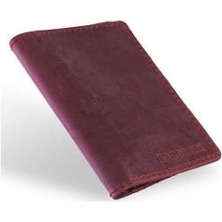 Skórzany cienki portfel slim wallet BRODRENE SW07 czerwony - Czerwony. Czerwone portfele męskie Brødrene, bez wzorów, ze skóry. Za 93,99 zł.
