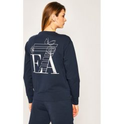 Bluza EA7 Emporio Armani 3HTM17 TJ31Z 1554. Niebieskie bluzy damskie EA7 Emporio Armani, m, bez wzorów, z elastanu, bez rękawów, bez kaptura. Za 419,00 zł.
