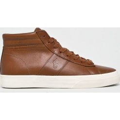 Polo Ralph Lauren - Buty. Pomarańczowe buty sportowe męskie marki Polo Ralph Lauren, ze skóry, na sznurówki. W wyprzedaży za 359,90 zł.