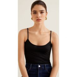 Mango - Top Tomaspo. Czarne bluzki z odkrytymi ramionami marki Mango, s, z elastanu. Za 29,90 zł.