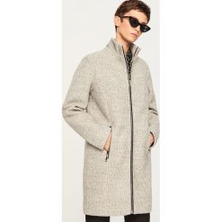 Płaszcz z wełną - Jasny szar. Szare płaszcze damskie wełniane Reserved. Za 229,99 zł.