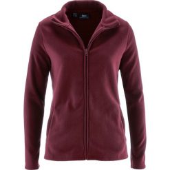 Bluza rozpinana z polaru z wpuszczanymi kieszeniami bonprix czerwony klonowy. Czerwone bluzy sportowe damskie bonprix, bez wzorów, z polaru, bez rękawów, bez kaptura. Za 29,99 zł.